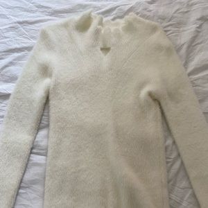 insanely soft fuzzy white long sleeve